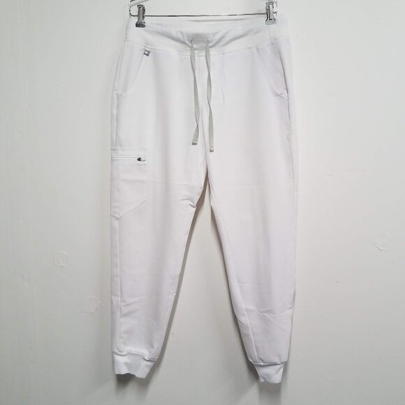 Figs Zamora Jogger Scrub Pants Optic White Womens Medium M W18SW2005 - Picture 1 of 8